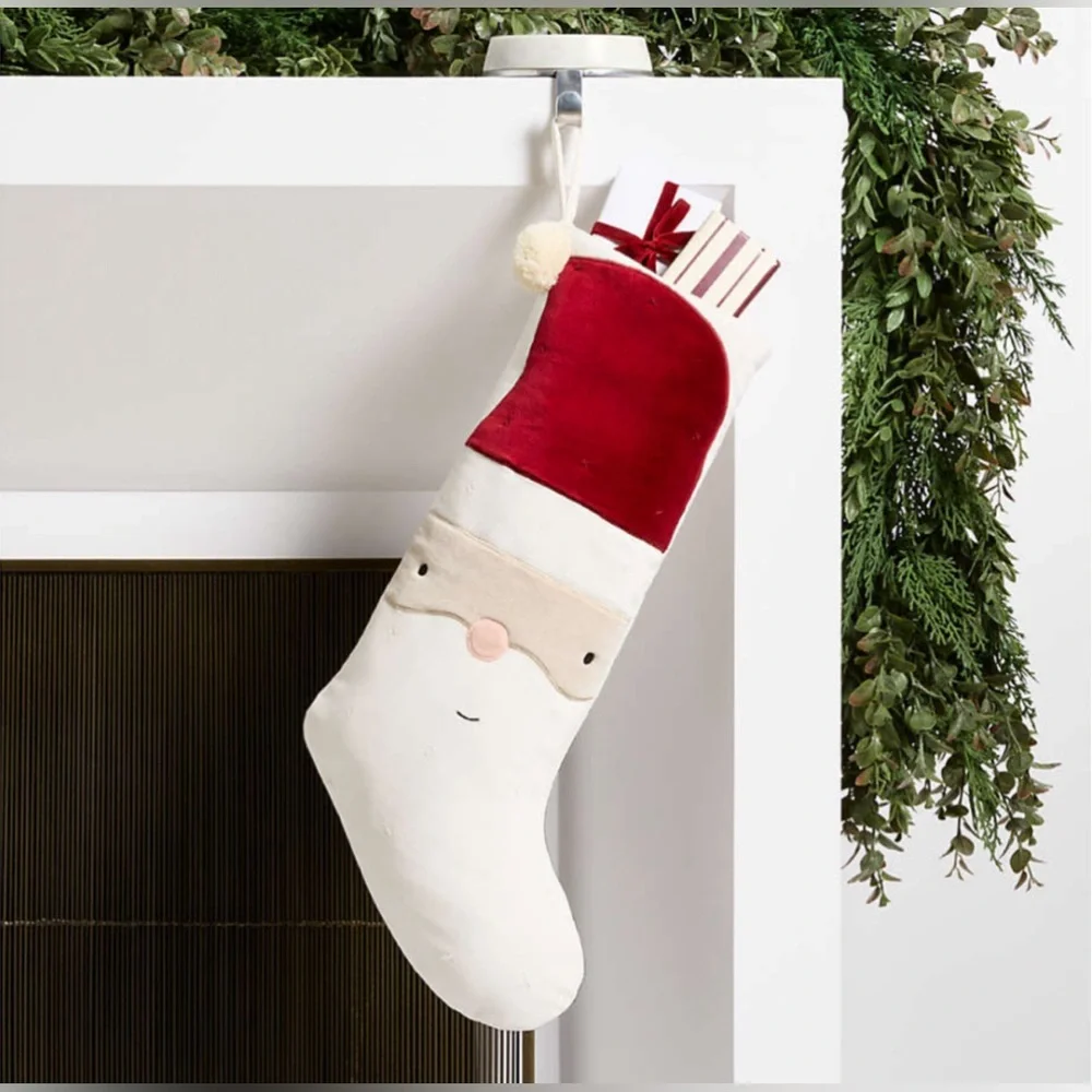 Crate&kids Wonderland Velvet Light Santa Kids Christmas Stocking